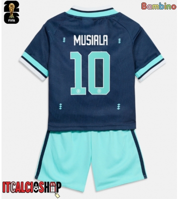 Germania Jamal Musiala #10 Seconda Maglia Bambino Mondiali 2026 Manica Corta (+ Pantaloni corti)